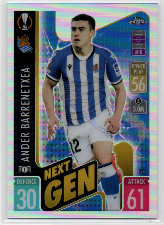 Ander Barrenetxea Match Attax Chrome CL 2021/22 Next Gen #175 refractor