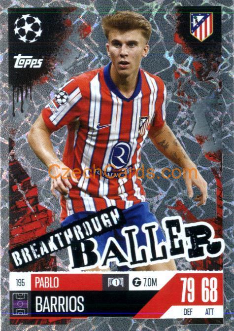 Pablo Barrios 2024/25 Match Attax Extra Breakthrough Baller #195