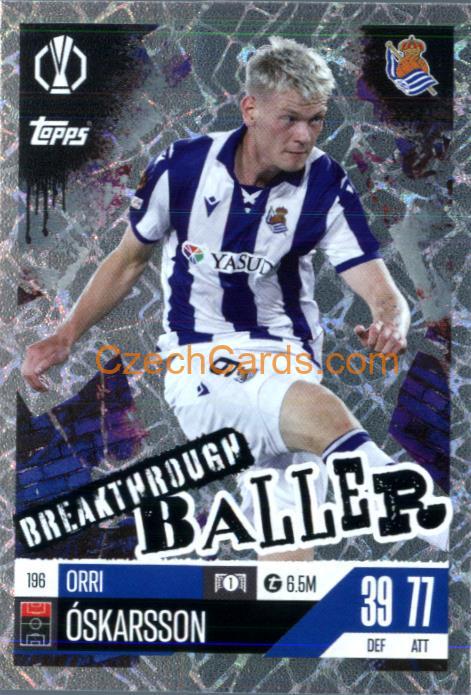 Orri Óskarsson 2024/25 Match Attax Extra Breakthrough Baller #196