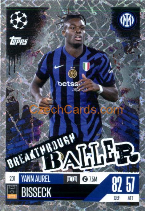 Yann Aurel Bisseck 2024/25 Match Attax Extra Breakthrough Baller #201