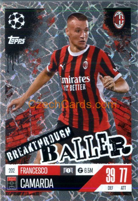 Francesco Camarda 2024/25 Match Attax Extra Breakthrough Baller #202