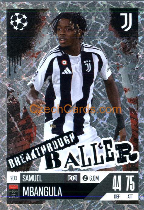 Samuel Mbangula 2024/25 Match Attax Extra Breakthrough Baller #203
