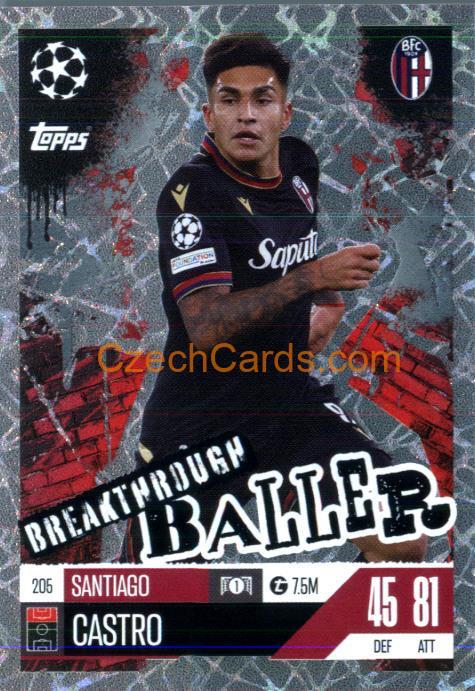 Santiago Castro 2024/25 Match Attax Extra Breakthrough Baller #205
