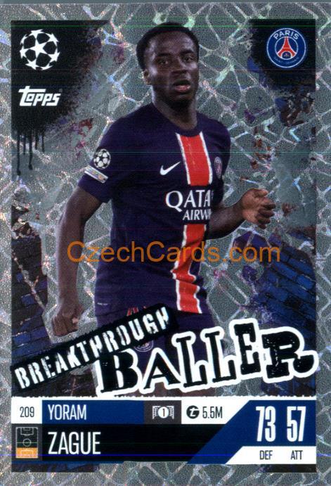 Yoram Zague 2024/25 Match Attax Extra Breakthrough Baller #209