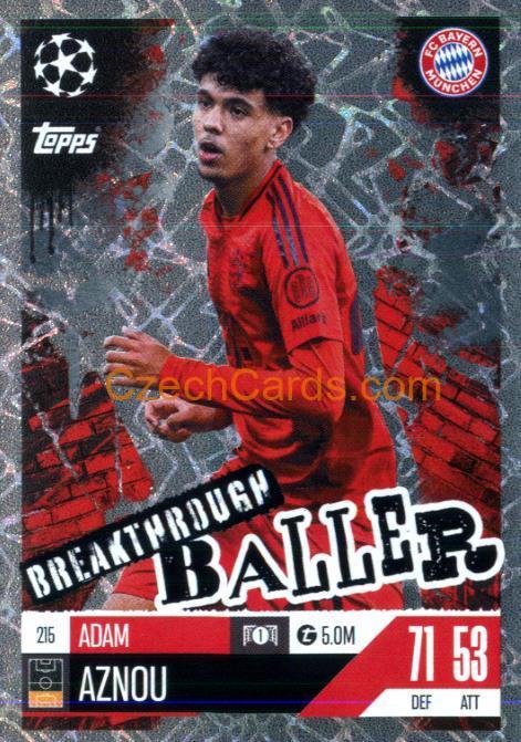 Adam Aznou 2024/25 Match Attax Extra Breakthrough Baller #215