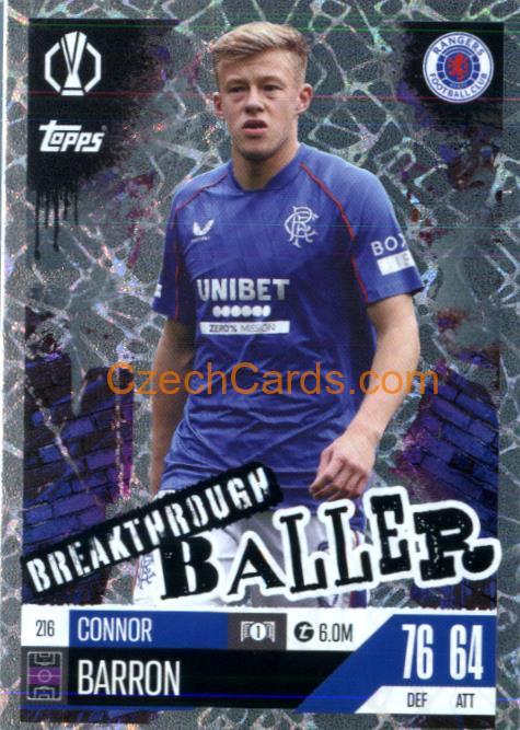 Connor Barron 2024/25 Match Attax Extra Breakthrough Baller #216