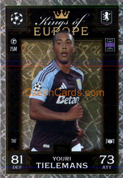 Youri Tielemans 2024/25 Match Attax Extra Kings of Europe #247