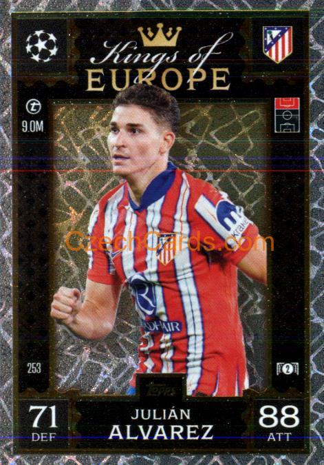 Julián Álvarez 2024/25 Match Attax Extra Kings of Europe #253