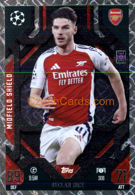 Declan Rice 2024/25 Match Attax Extra Midfield Shield #308
