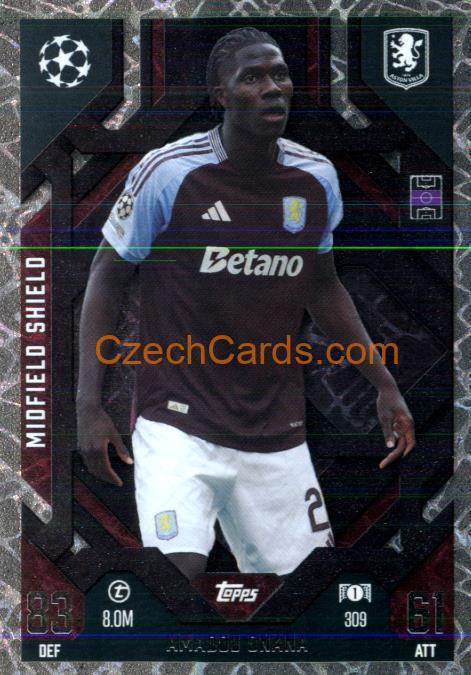 Amadou Onana 2024/25 Match Attax Extra Midfield Shield #309