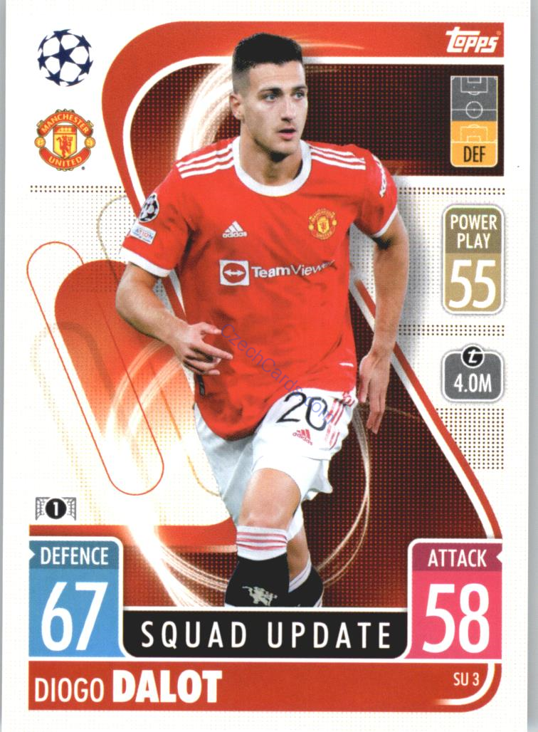 Diogo Dalot 2021/22 Match Attax Extra #SU 3