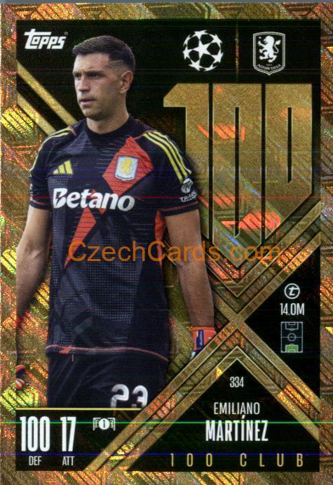 Emiliano Martínez 2024/25 Match Attax Extra 100 Club #334