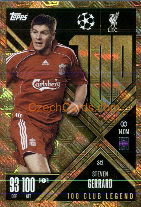 Steven Gerrard 2024/25 Match Attax Extra 100 Club legend #342