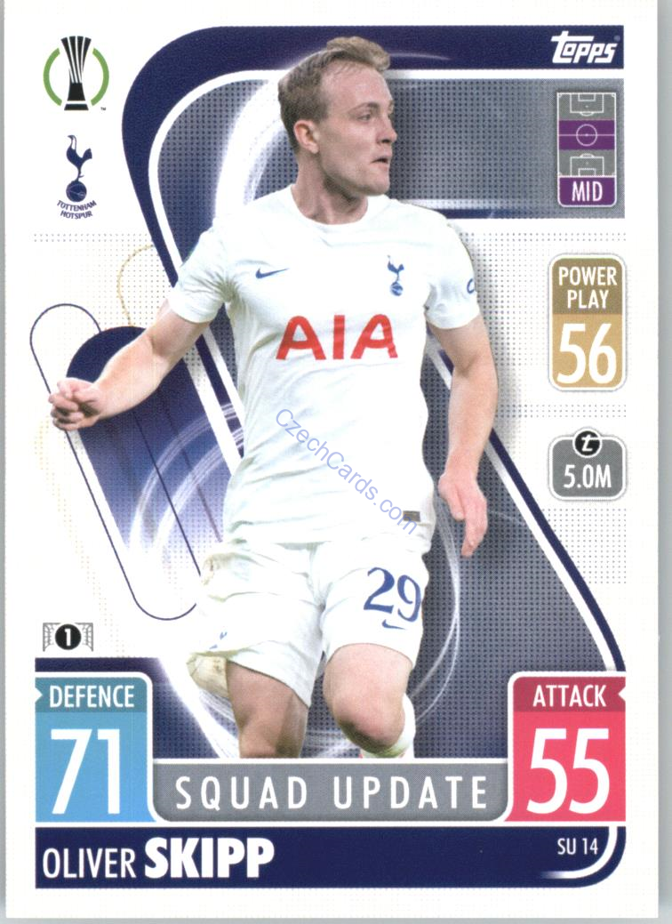 Oliver Skipp 2021/22 Match Attax Extra #SU 14
