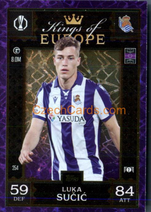 Luka Sučić 2024/25 Match Attax Extra Kings of Europe Purple #254