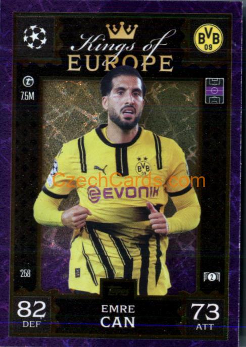 Emre Can 2024/25 Match Attax Extra Kings of Europe Purple #258