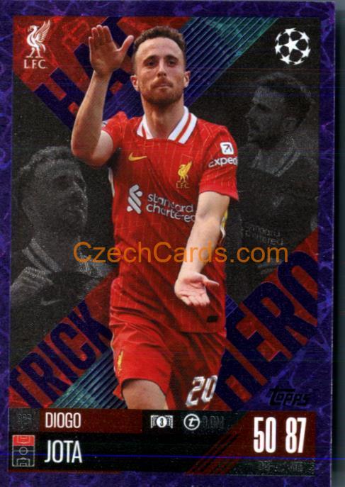 Diogo Jota 2024/25 Match Attax Extra Hat Trick Heroes Purple #326