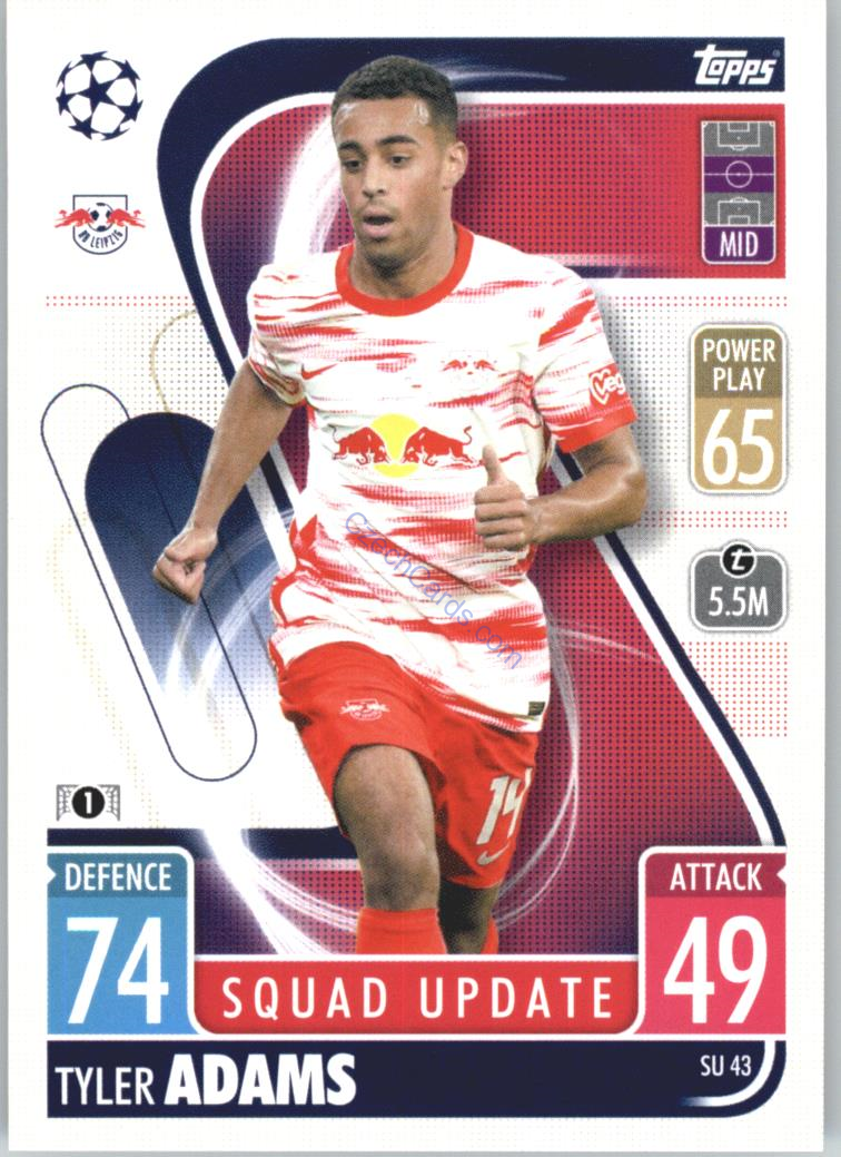 Tyler Adams 2021/22 Match Attax Extra #SU 43