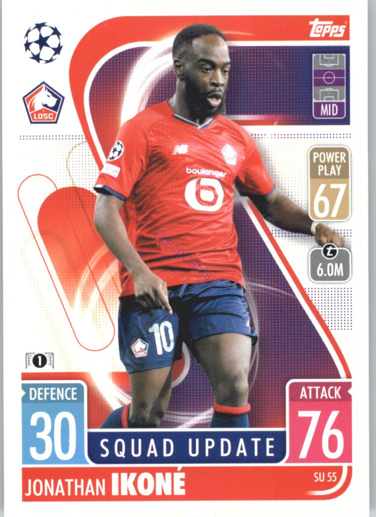 Jonathan Ikoné 2021/22 Match Attax Extra #SU 55