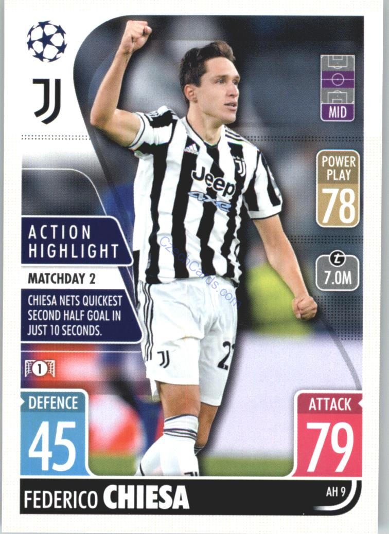 Federico Chiesa 2021/22 Match Attax Extra #AH 9