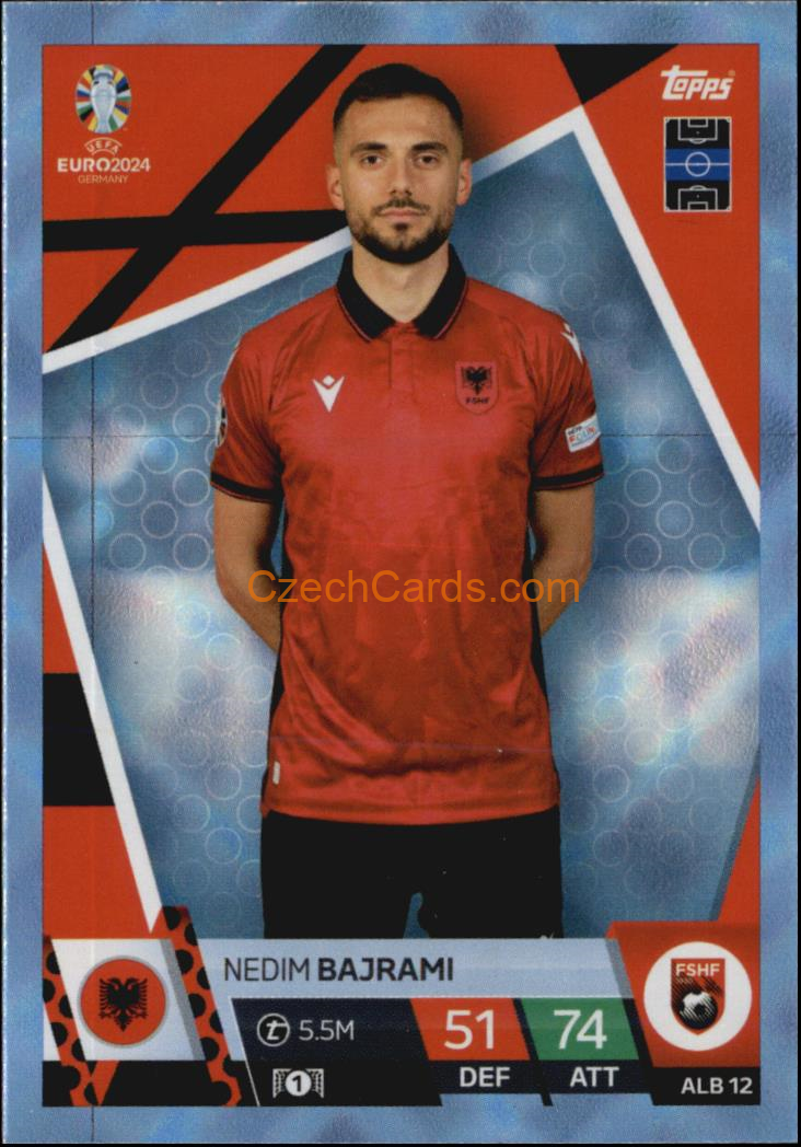 Nedim Bajrami 2024 EURO Match Attax crystal parallel #ALB12