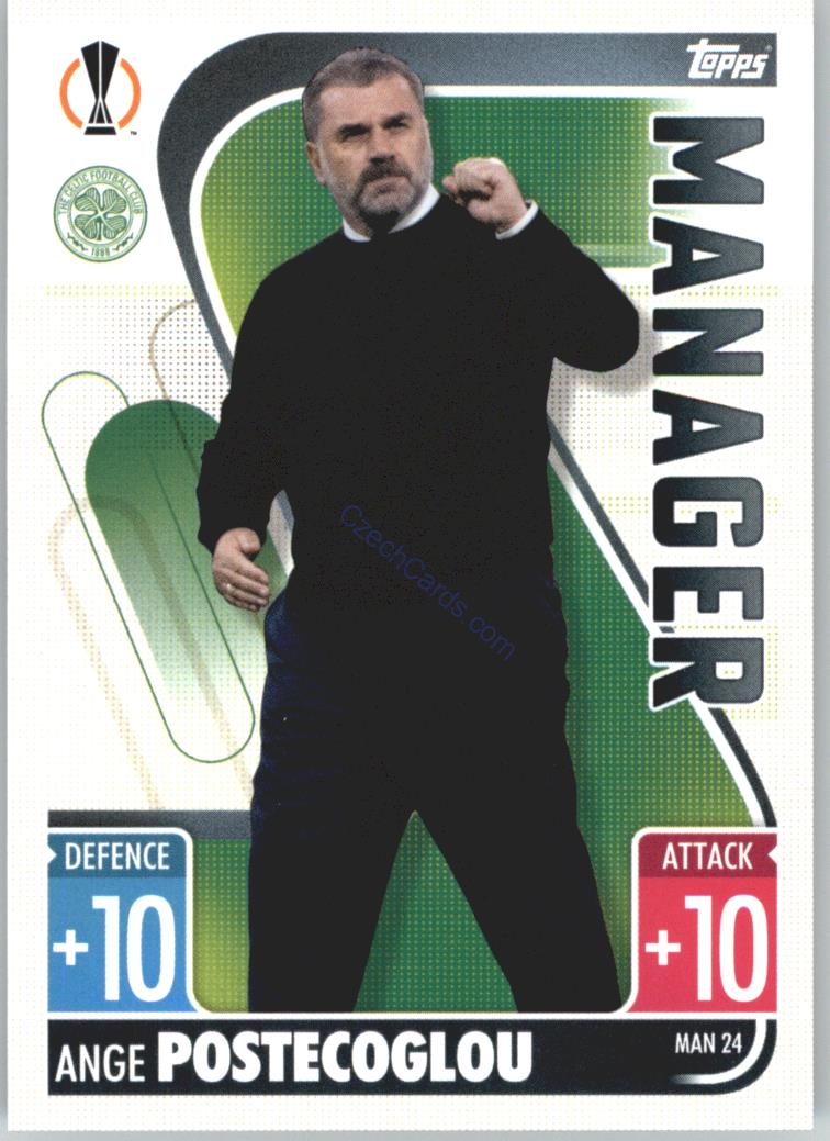 Ange Postecoglou 2021/22 Match Attax Extra #MAN 24