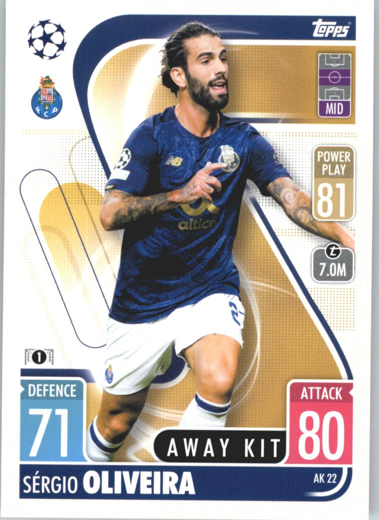 Sérgio Oliveira 2021/22 Match Attax Extra #AK 22