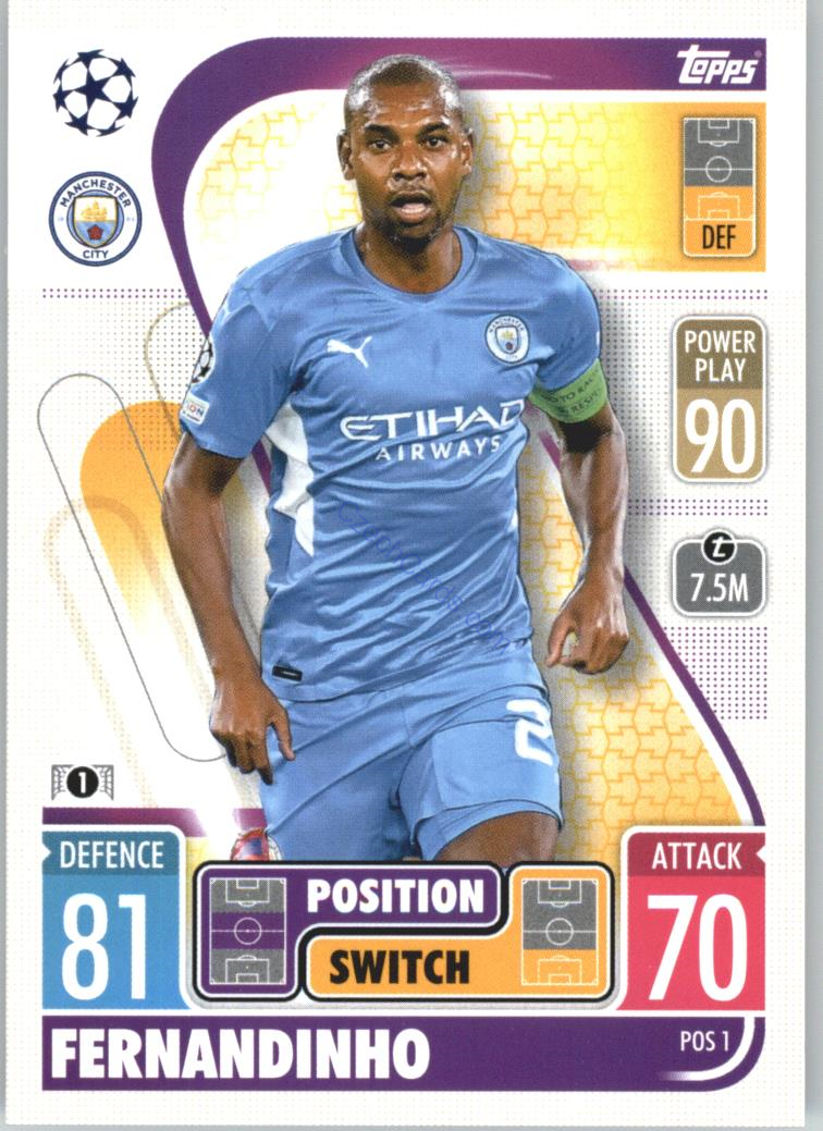 Fernandinho 2021/22 Match Attax Extra #POS 1