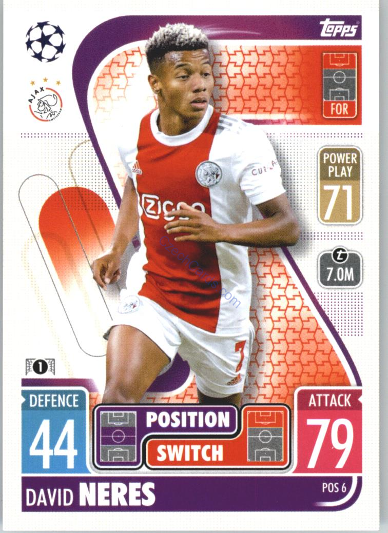 David Neres 2021/22 Match Attax Extra #POS 6