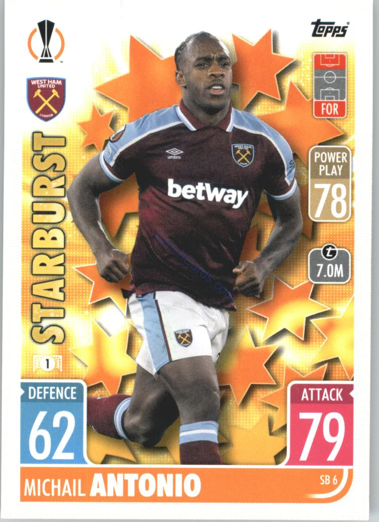 Michail Antonio 2021/22 Match Attax Extra #SB 6