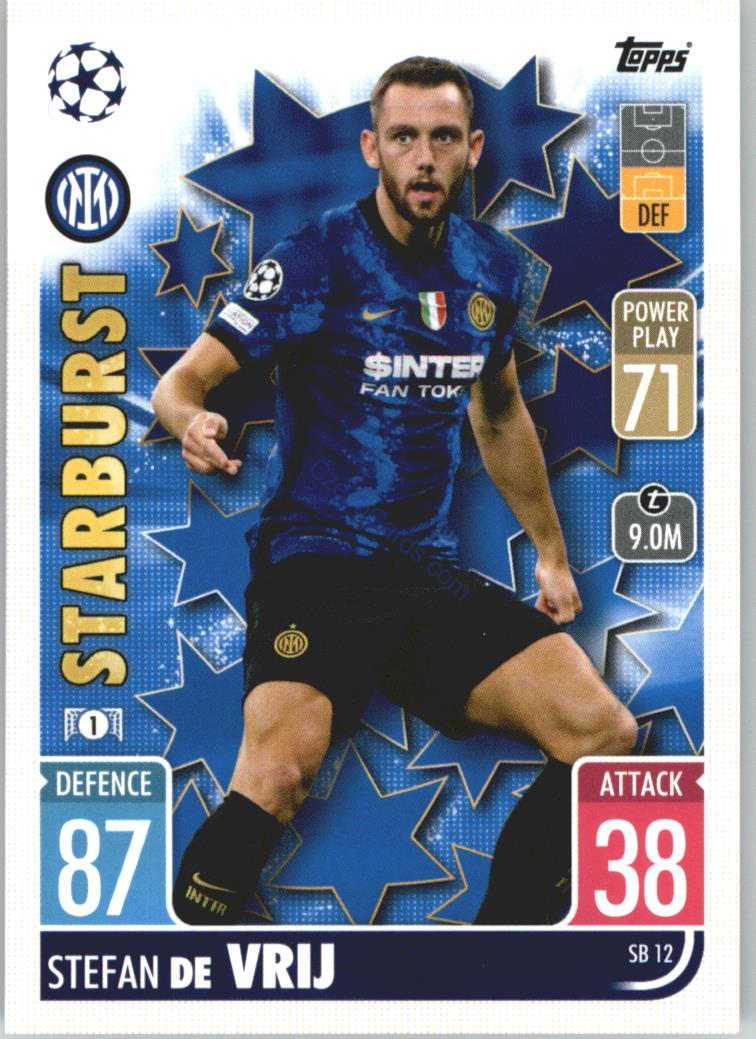 Stefan de Vrij 2021/22 Match Attax Extra #SB 12
