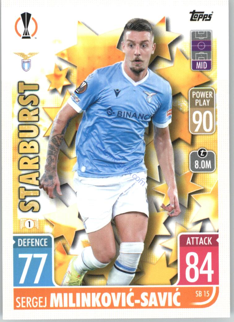 Sergej Milinković-Savić 2021/22 Match Attax Extra #SB 15