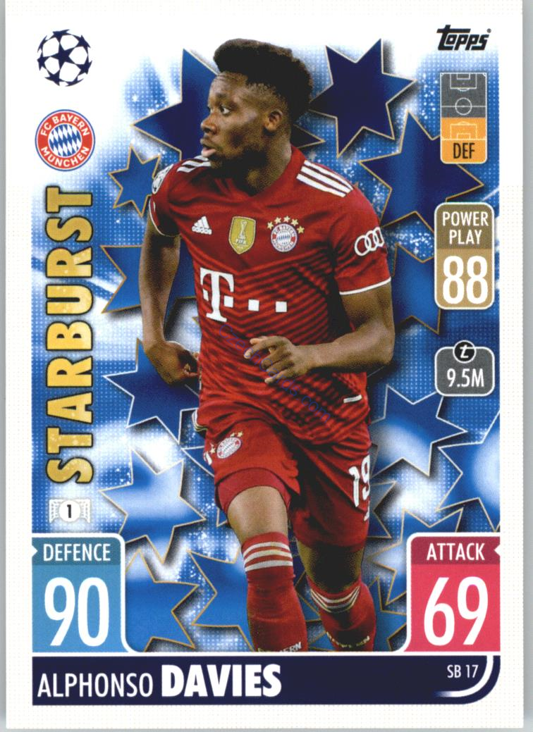 Alphonso Davies 2021/22 Match Attax Extra #SB 17