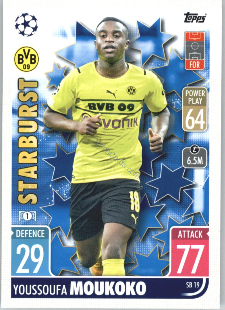 Youssoufa Moukoko 2021/22 Match Attax Extra #SB 19