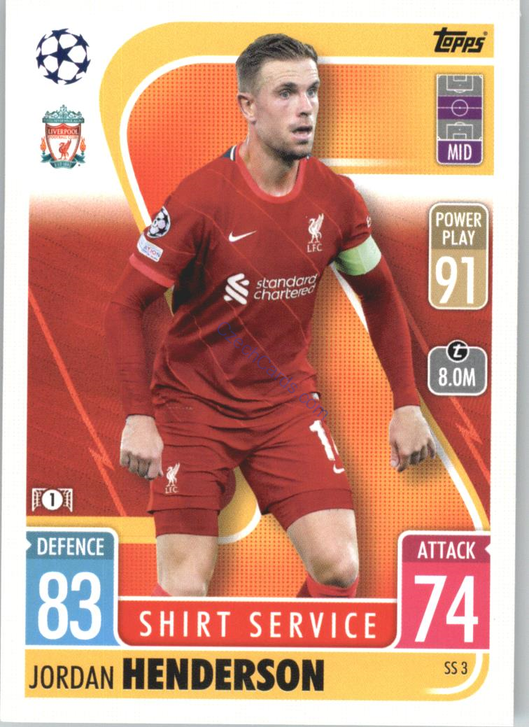 Jordan Henderson 2021/22 Match Attax Extra #SS 3