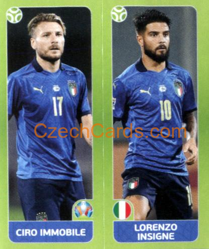 Immobile / Insigne 2020 Panini UEFA Euro Tournament Ed. Blue #32