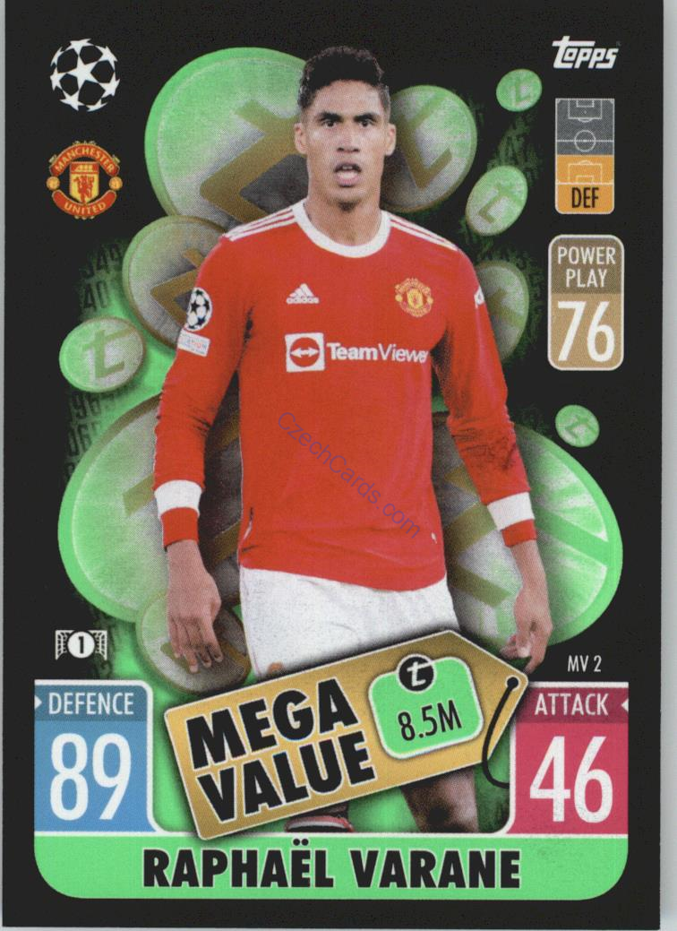 Raphaël Varane 2021/22 Match Attax Extra #MV 2