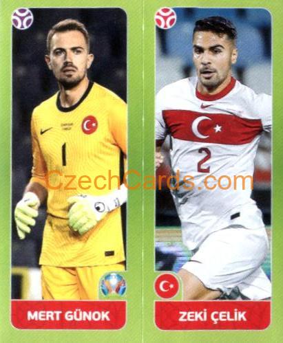 Günok / Çelik 2020 Panini UEFA Euro Tournament Ed. Blue #82
