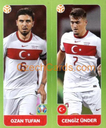 Tufan / Ünder 2020 Panini UEFA Euro Tournament Ed. Blue #86