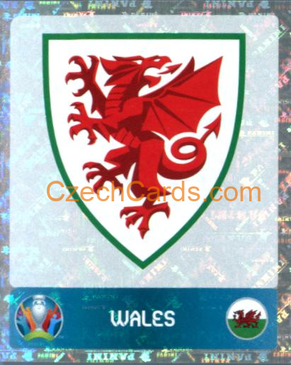 Logo Wales 2020 Panini UEFA Euro Tournament Ed. Blue #94