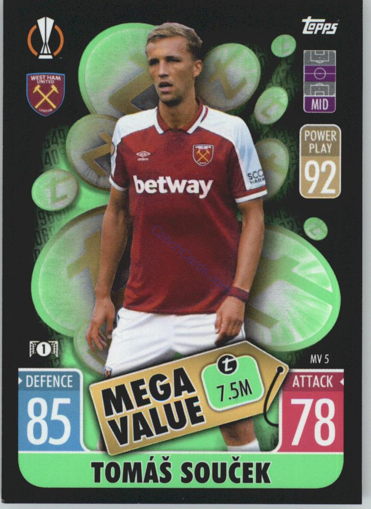 Tomáš Souček 2021/22 Match Attax Extra #MV 5