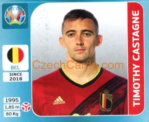 Timothy Castagne 2020 Panini UEFA Euro Tournament Ed. Blue #120