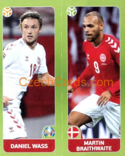 Wass / Braithwaite 2020 Panini UEFA Euro Tournament Ed. Blue #146