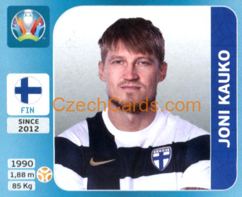 Joni Kauko 2020 Panini UEFA Euro Tournament Ed. Blue #180