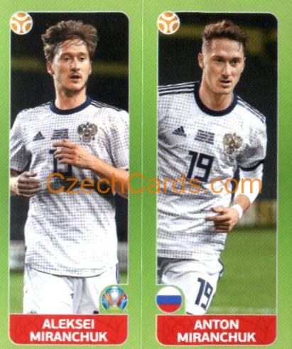 Miranchuk / Miranchuk 2020 Panini UEFA Euro Tournament Ed. Blue #199