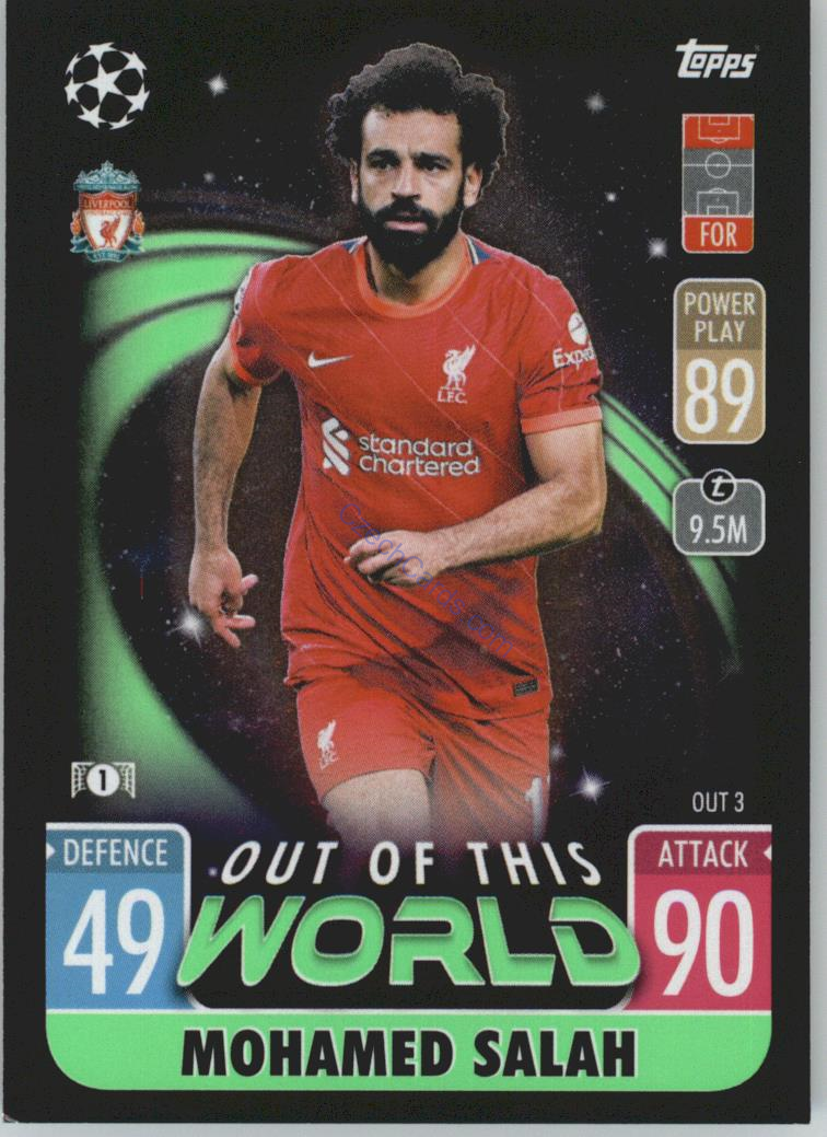 Mohamed Salah 2021/22 Match Attax Extra #OUT 3