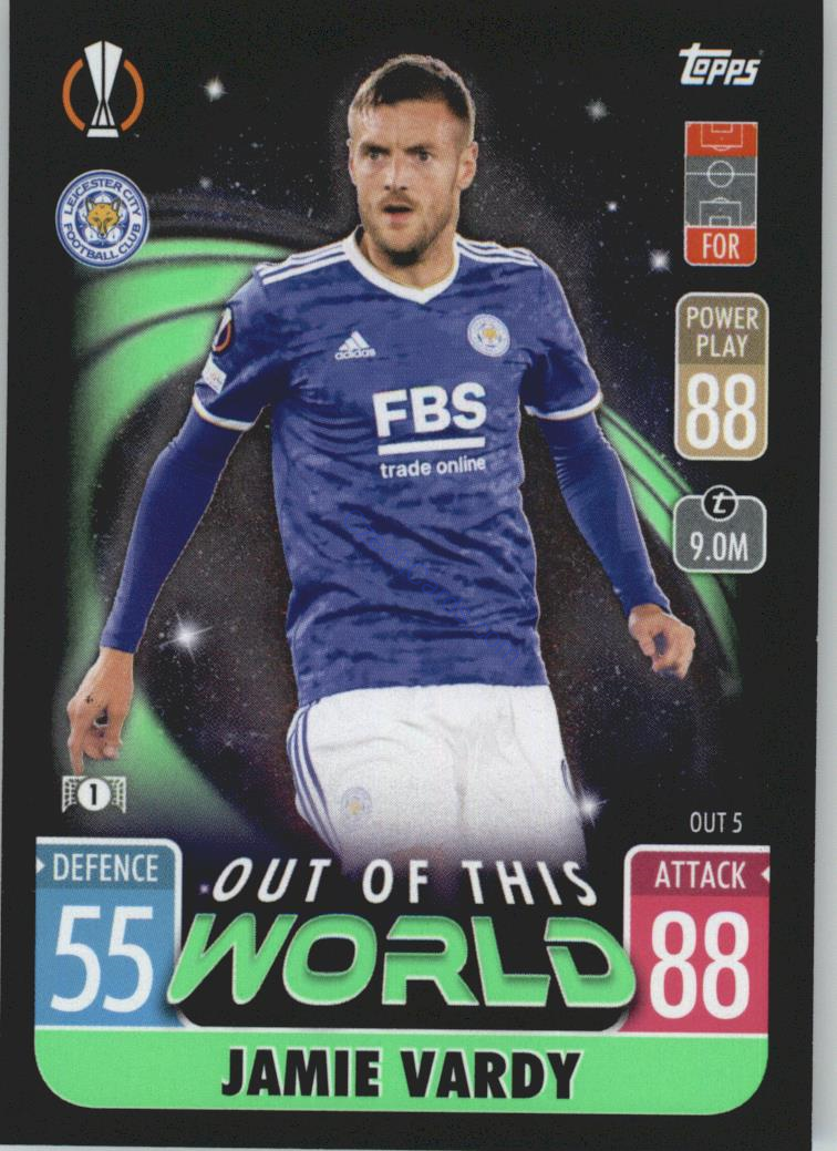 Jamie Vardy 2021/22 Match Attax Extra #OUT 5