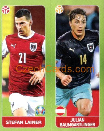 Lainer / Baumgartlinger 2020 Panini UEFA Euro Tournament Ed. Blue #246