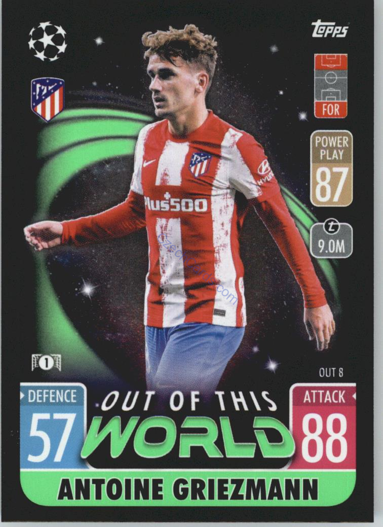 Antoine Griezmann 2021/22 Match Attax Extra #OUT 8