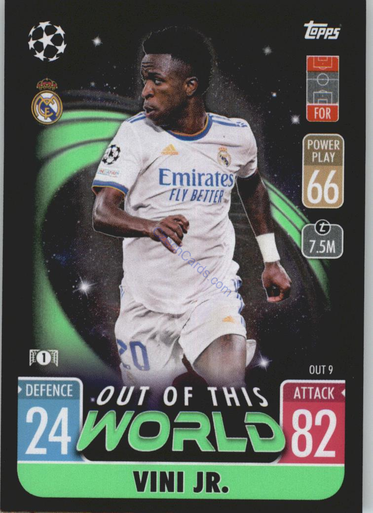 Vinicius Jr 2021/22 Match Attax Extra #OUT 9